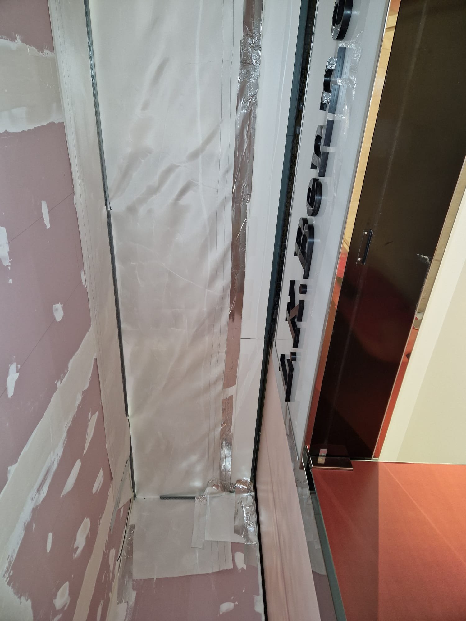 Overhead services and fire stopping detail