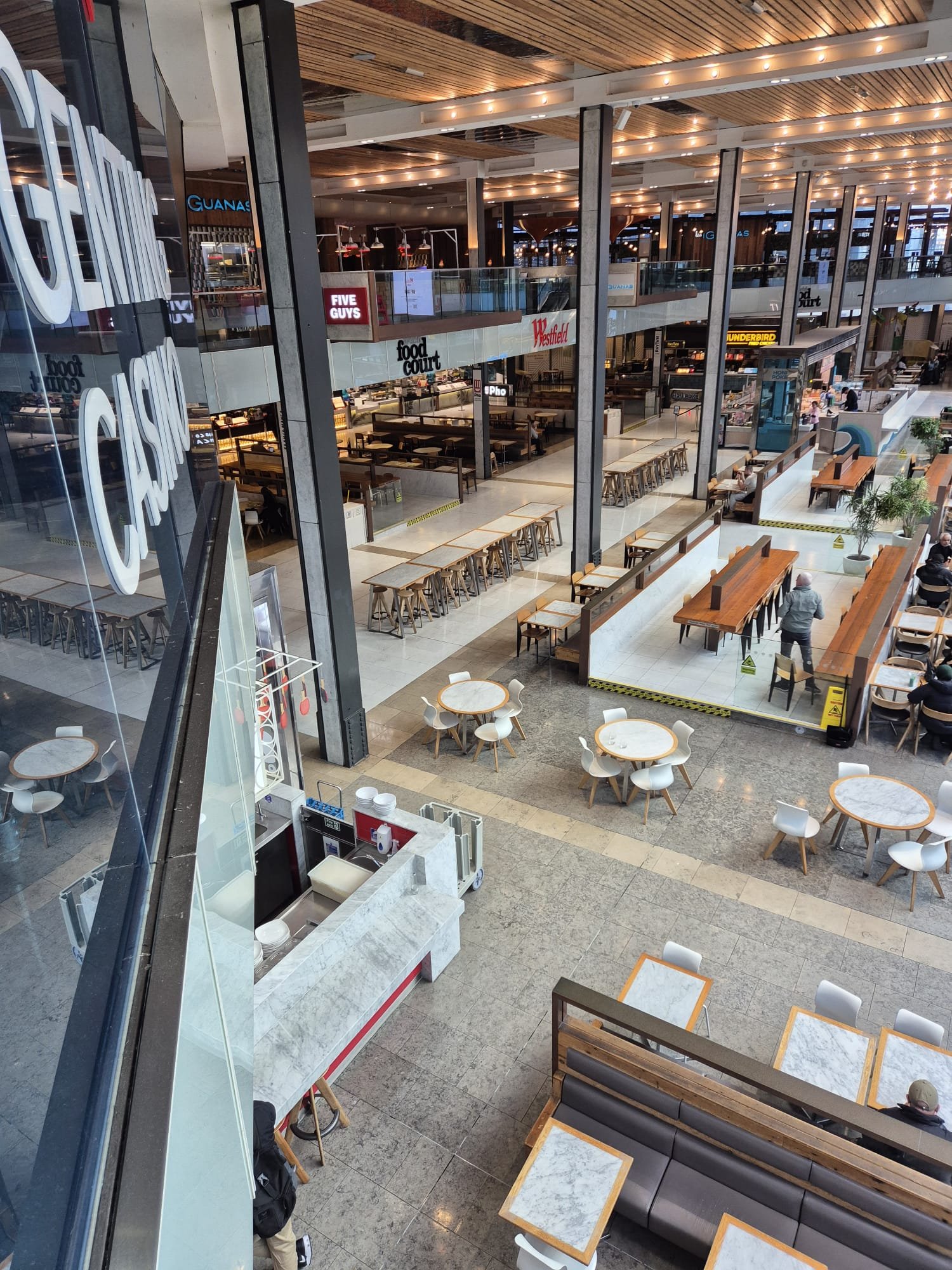 Food court atrium and mezzanine view