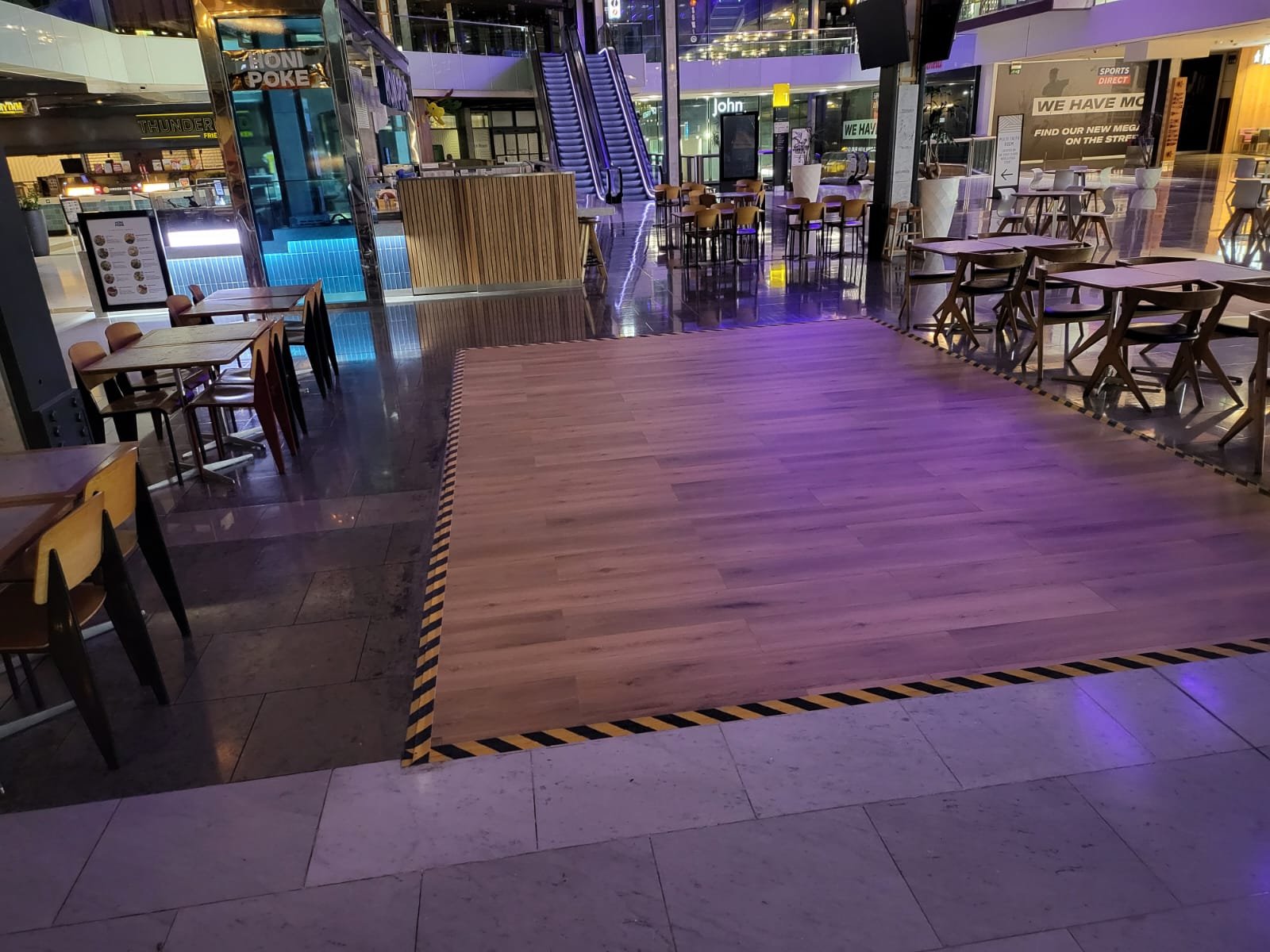 New timber floor section completed and reopened